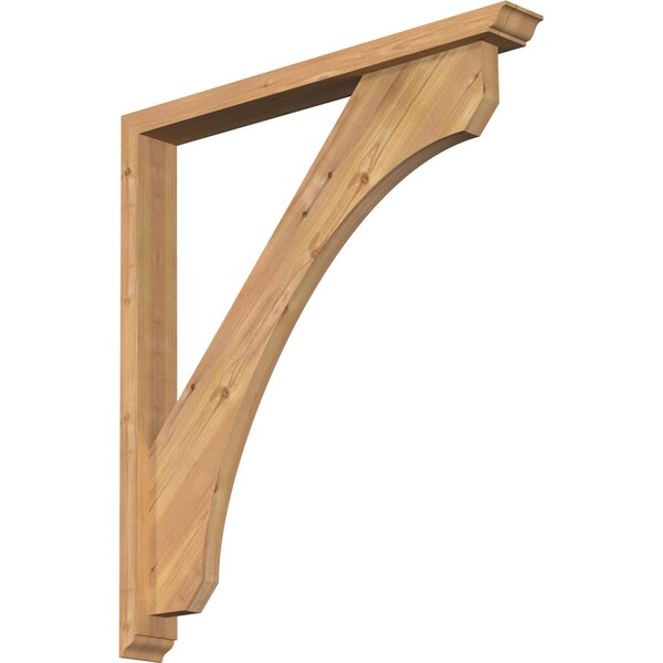 Ekena Millwork Legacy Traditional Smooth Bracket w/ Offset Brace, Western Red Cedar, 3 1/2"W x 30"D x 34"H BKT0402X30X34LEC01SWR - main